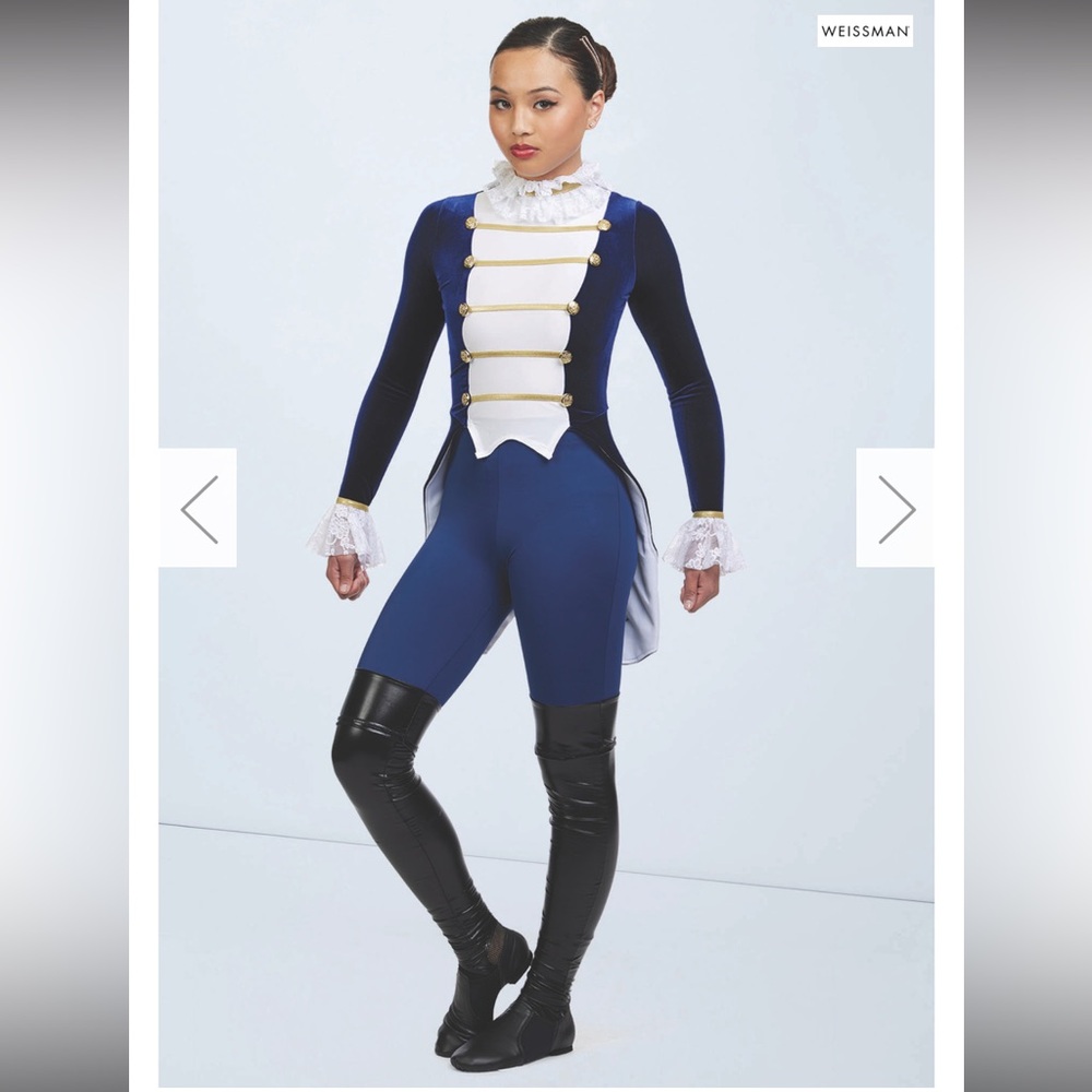 Weissman Alexander Hamilton White & Blue Unitard Costume, LC